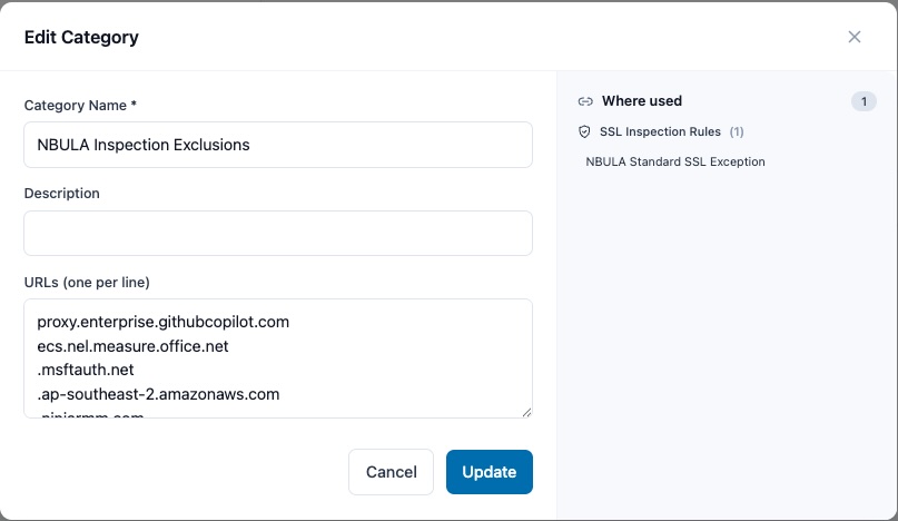 URL categories